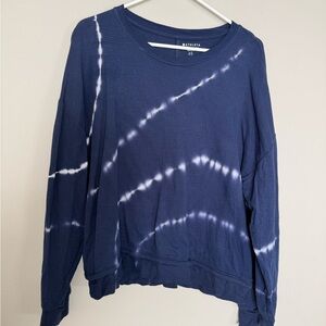 Athleta Women's Navy Tie-Dye Top LT